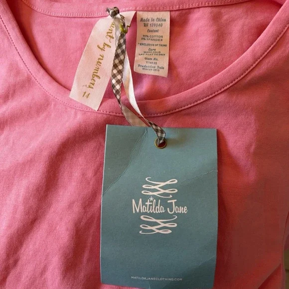 Matilda Jane Pink Radiant Lace Sleeve Top Paint by Numbers Girls 14 NEW WITH TAG - Picture 9 of 14